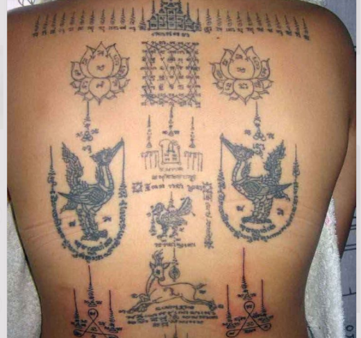 Buddhist Tattoo Design On Back-TB1058