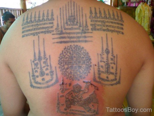 Buddhist Tattoo Design On Back-Tb1218