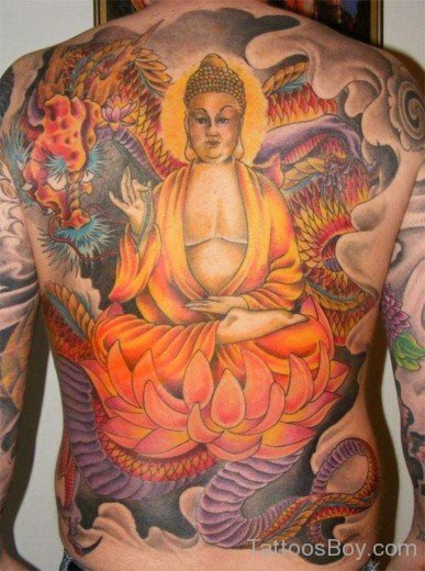 Buddhist Tattoo Design On Back-TB1058