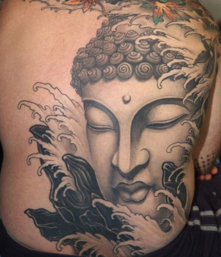 Buddhist Tattoo On Back1-TB1065