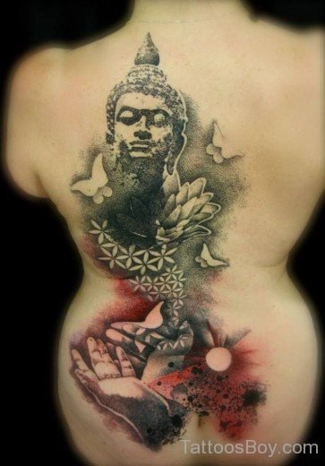 Buddhist Tattoo On Back4-TB1066