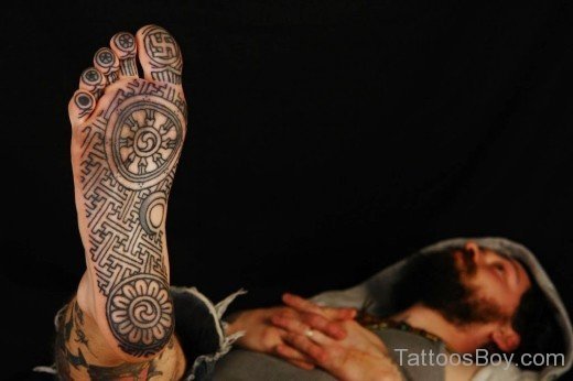 Buddhist Tattoo On Underfoot-TB1073