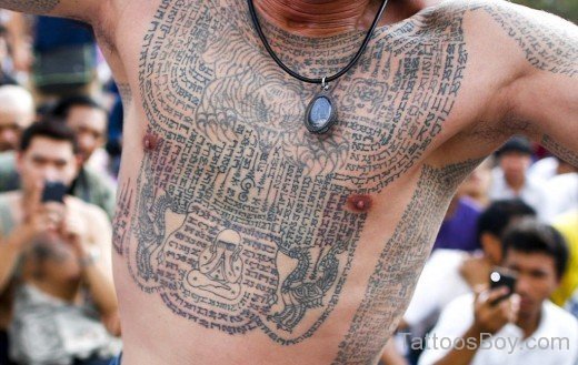 Buddhist  Tattoo On  Chest