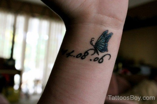 Butterfly Tattoo Design on Wrist-TB12062