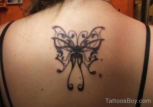 Butterfly Tattoo On Back-TB12038