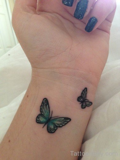 Butterfly Tattoo On Wrist-TB119