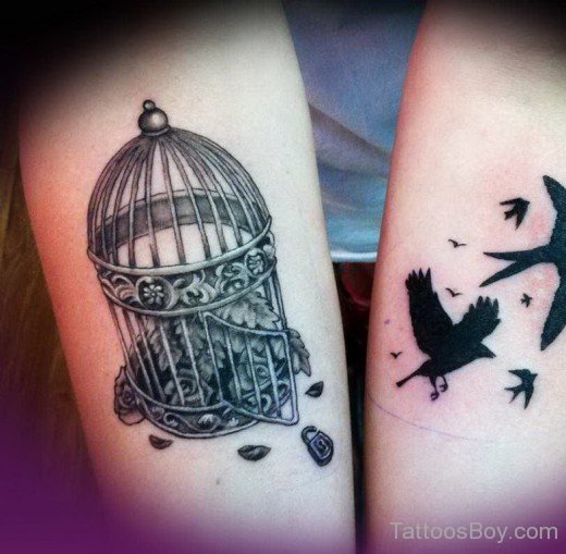 Cage And Bird Tattoo-TB12043