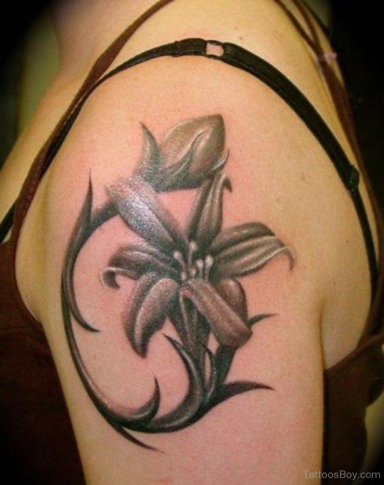Calla Lilies Flower Tattoo.