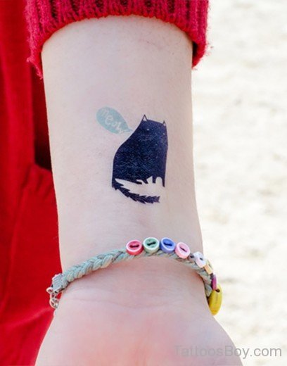 Cat Tattoo On Wrist