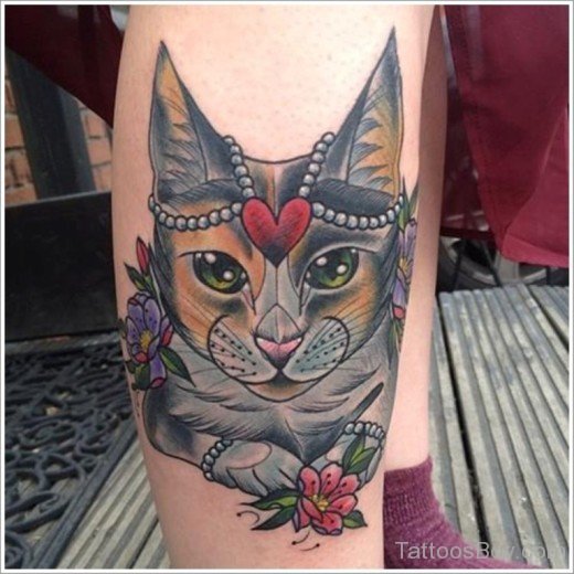 Attractive Cat Tattoo 