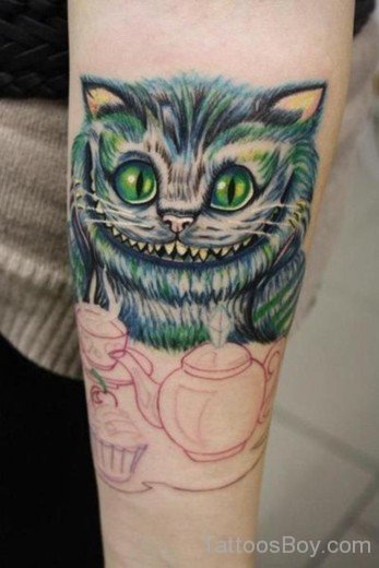 Cat Tattoo On Arm-TB12059