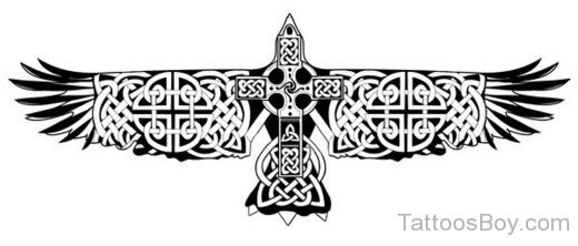 Celtic Bird Tattoo Design-Tb1203