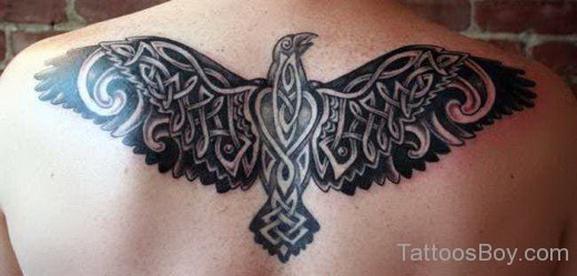 Celtic Bird Tattoo On Back-Tb12021