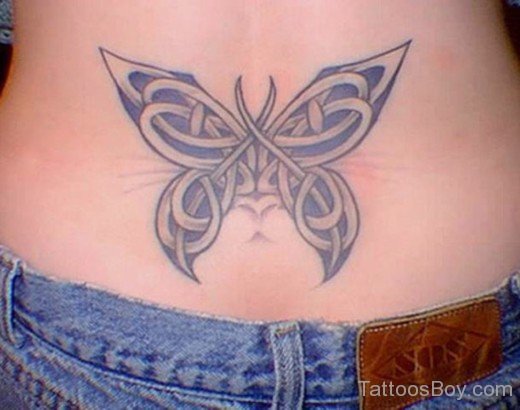 Celtic Butterfly Tattoo  On Lower Back
