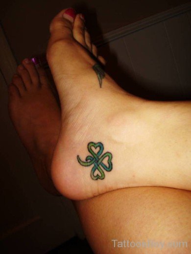 Celtic Clover Tattoo On Ankle-TB12042