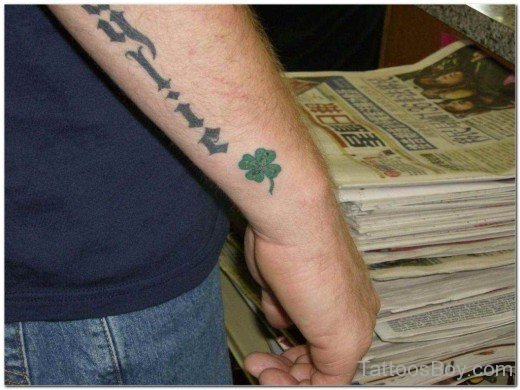 Celtic Clover Tattoo On Arm-TB12043