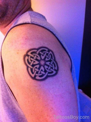 Celtic Clover Tattoo On Shoulder 45-TB12047