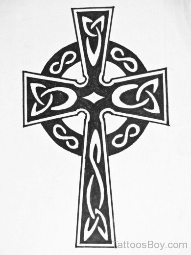 Celtic Cross Tattoo Design 2-Tb12027