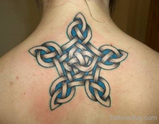 Celtic Cross Tattoo On Back-Tb12030