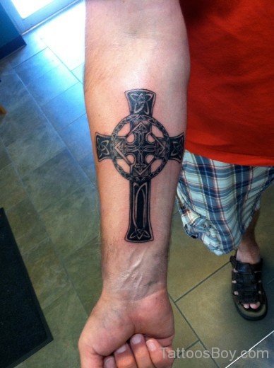 Celtic Cross Tattoo On Wrist-TB12066