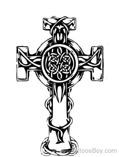 Celtic Cross Tattoo design-Tb1207