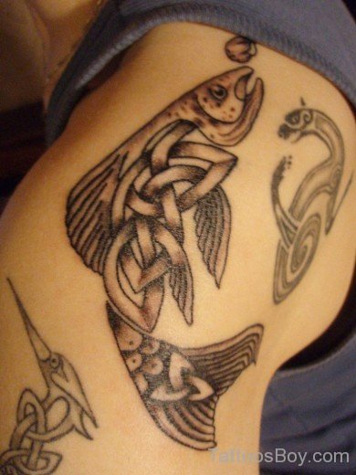 Celtic Fish Tattoo-Tb12040