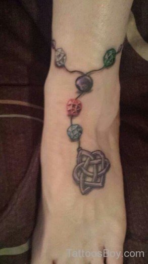Celtic Knot Tattoo Design On Ankle-Tb12042