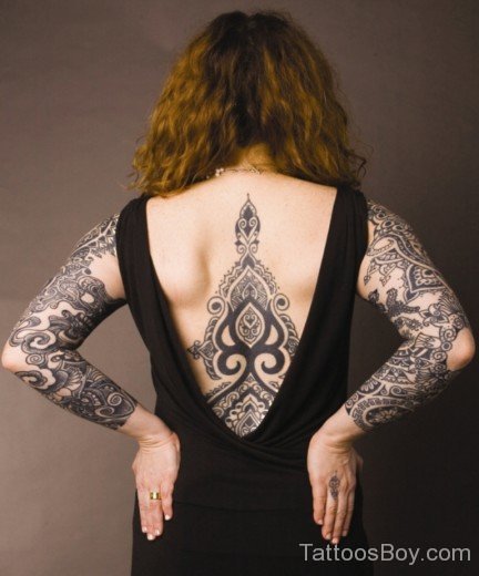 Celtic Tattoo Design On Back-Tb12052