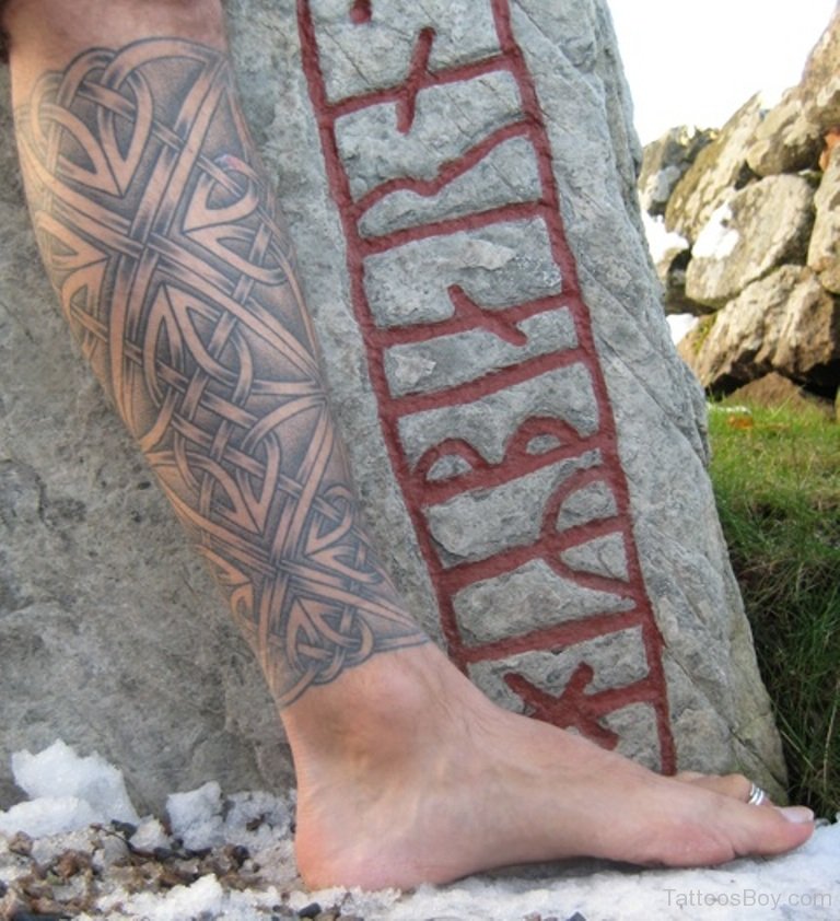 celtic leg tattoos for men