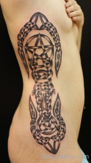 Celtic Tattoo On Rib-Tb12061