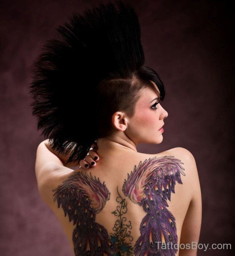 Celtic Wings Tattoo On Back-Tb12068