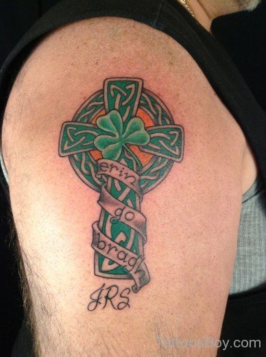 Celtic and Irish Cross Tattoo Design-Tb12020