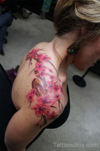 Cherry Blossom Flower Tattoo-TB12070