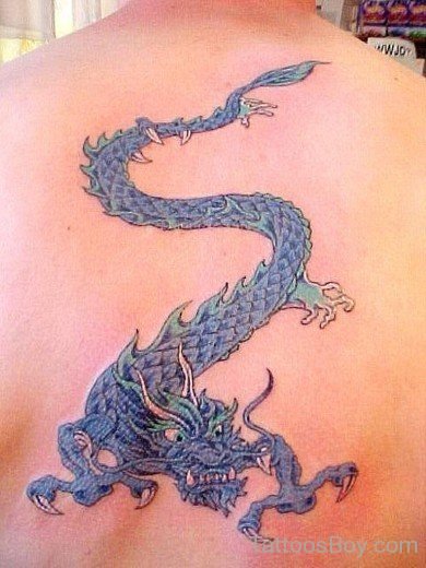 Chinese Dragon Tattoo On Back-Tb1210
