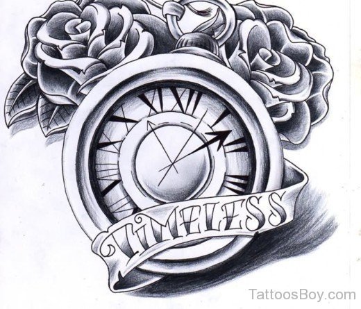 Clock Tattoo Design 