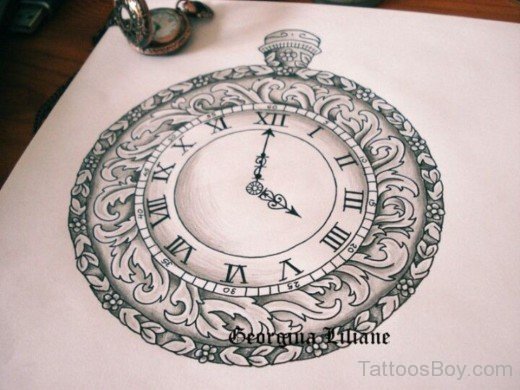 Clock Tattoo Design