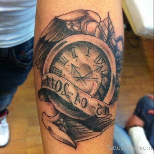 Clock Tattoo Design On Arm 5-Tb12057