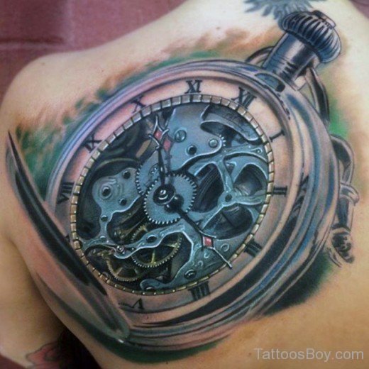 Elegant Clock Tattoo 