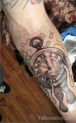 Stylish Clock Tattoo 