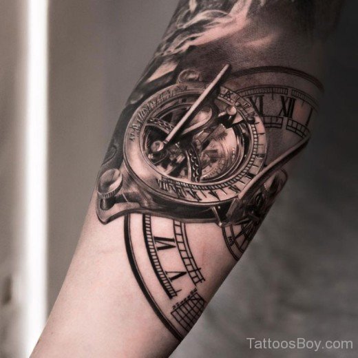 Clock Tattoo On Arm