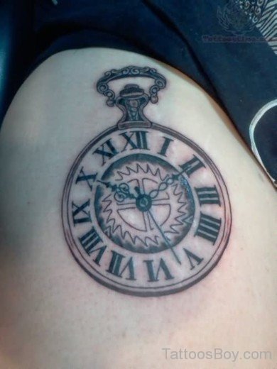Clock Tattoo On Rib