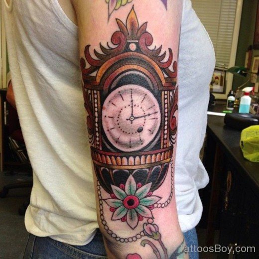 Colorful Clock Tattoo-TB12062