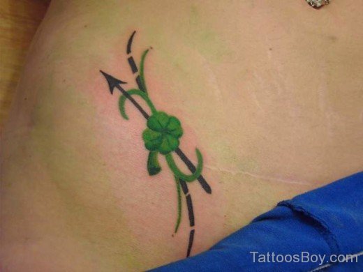 Clover Tattoo Design On Waist 45-TB12077