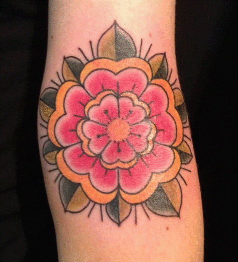 Color Flower Tattoo-TB1031