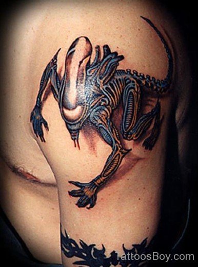 Colored Alien Tattoo-TB137