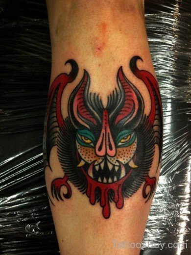 Colored  Bat Tattoo-TB1253