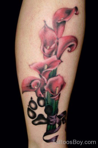 Colored Calla Lilies Tattoo-TB1230