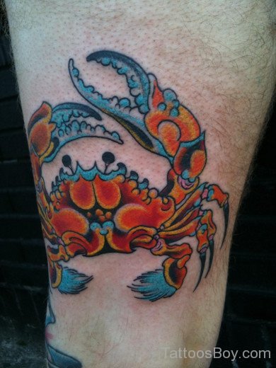 Colored Crab Tattoo 