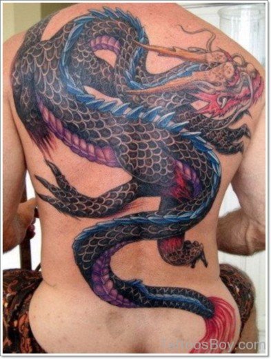 Colored Dragon Tattoo Design-Tb1213