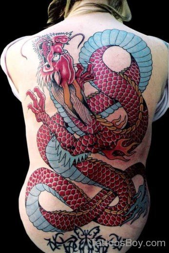 Colored Dragon Tattoo-Tb1214